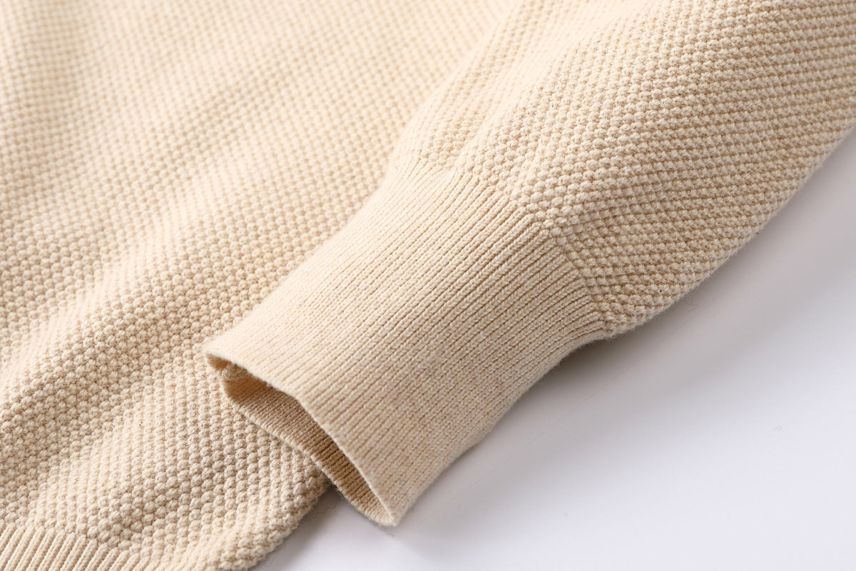 Close up of Brown cardigan on a white background