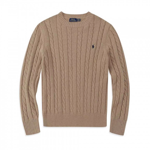 Brown sweatshirt with a brand logo on a White background