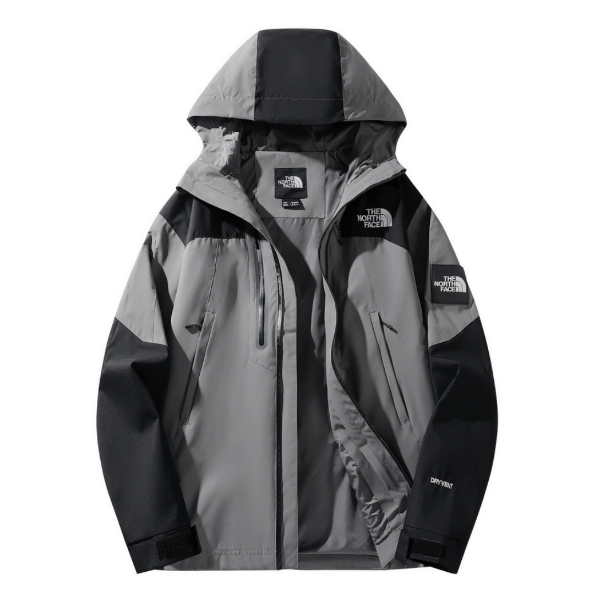 The North Face - Hooded outdoor jacket in black and grey