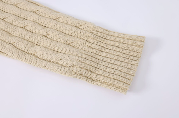 Womens Ralph Lauren Cable Knit Jumper -Brown color arm