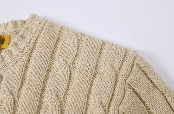 Womens Ralph Lauren Cable Knit Jumper -Brown color