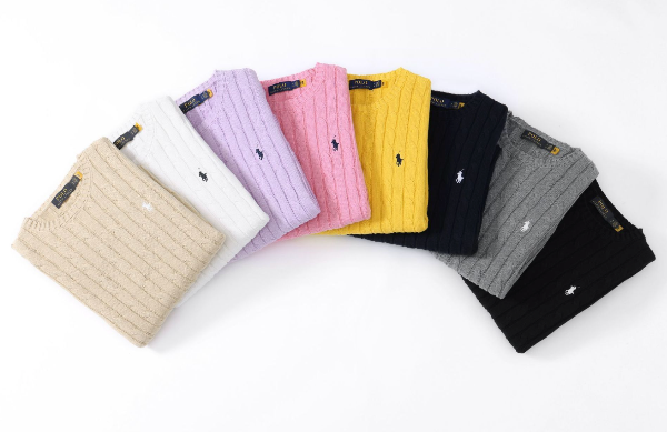 Stocks of Womens Ralph Lauren Cable Knit Jumper with different colors