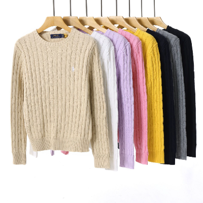 Hanging of Womens Ralph Lauren Cable Knit Jumper of different color