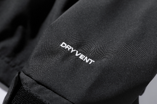 Black Outdoor Hooded jacket with white logo - Dryvent