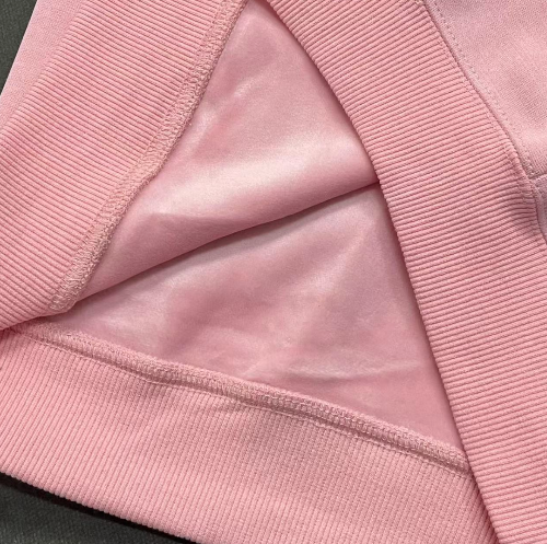 Close-up of a pink fabric texture