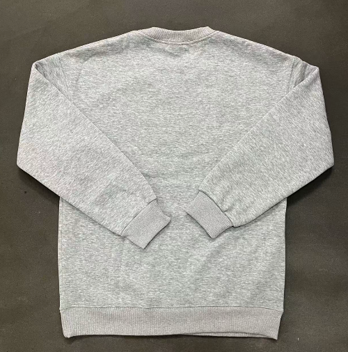 Gray sweatshirt on a dark gray background