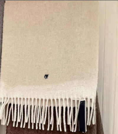 Lauren Ralph Lauren Embroidered Fringe Scarf
