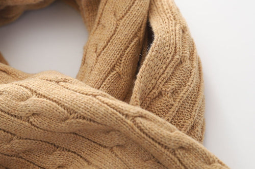 Close up of brown Scarf on white background