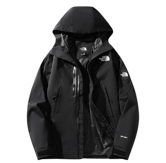 The North face Hooded outdoor jacket in black and  