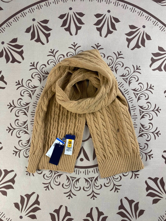 Lauren Ralph Lauren Cable Knit Embroidered Scarf