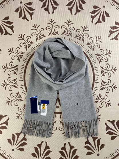 Lauren Ralph Lauren Embroidered Fringe Scarf