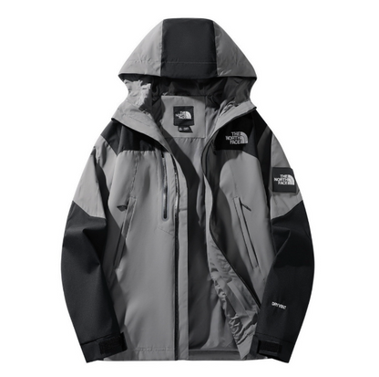 The North Face - Hooded outdoor jacket in black and grey 